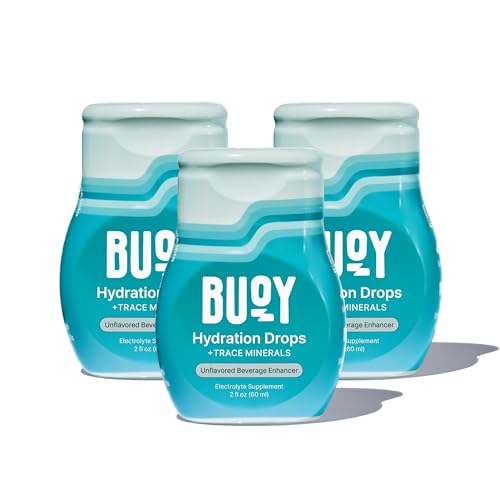 Buoy Electrolyte Drops | 120 Servings | No Sugar, No Sweeteners | Dietitian Recommended | Trace Minerals, Vitamins & Antioxidants | Purposefully Unflavored | Add to Any Drink