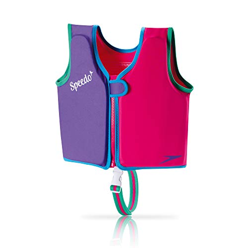 Speedo Unisex-Child Swim Flotation Classic Life Vest Begin to Swim UPF 50, Berry/Grape, Large