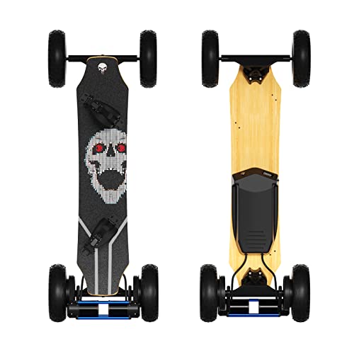 JKING Off Road Electric Skateboard,Mountain Electric Longboard with Remote Control Skateboard,3300W Dual Brushless Motor,13.8 Miles Range,4 Speed Adjustment，Max Load 330 Lbs,12 Months Warranty