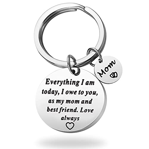 Gaoikerr Mother Day Keychain,Mom Birthday Gifts from Daughter Keychain-As My Mom and Best Friend,Love Always
