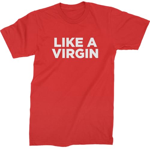 Mens Like A Virgin T-Shirt Small Red