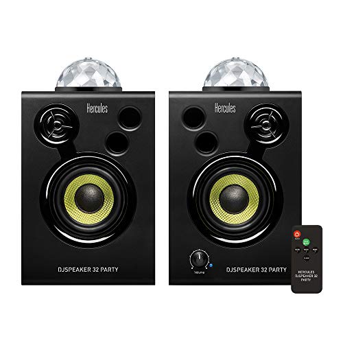 Hercules DJSpeaker 32 Party | 15-Watt RMS monitor speakers with tempo-synced light show