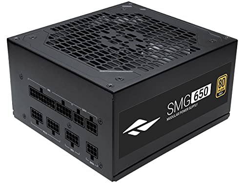 Rosewill SMG Series 650W Full Modular Gaming Power Supply, 80 Plus Gold Certified, Single +12V Rail, Intel 10th Gen CPU Ready, SLI & Crossfire Ready - SMG650 - Retail
