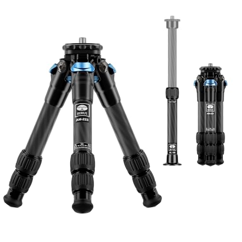 SIRUI AM223 Travel Carbon Fiber Mini Tripod with SL-100 Two-Section Carbon Center Column