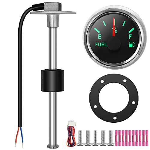 RUPSE Fuel Sender Unit Boat Fuel Tank Sending Unit Fuel Water Level Sensor Stainless Steel Fuel Sender and Fuel Gauge for Boat Car Truck RV (6.8'(175mm))