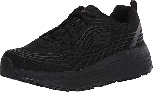 Skechers Women's Relaxed Fit Max Cusioning Elite SR Outsole Health Care Professional Shoe, Black, 8