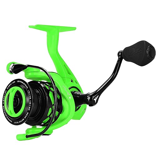 KastKing Zephyr Spinning Reel Green Size 500,Light to 5.6oz, 6+1BB Smooth Powerful Fishing Reel, Fresh&Saltwater Fishing Reel, Oversized Stainless Steel Main Shaft