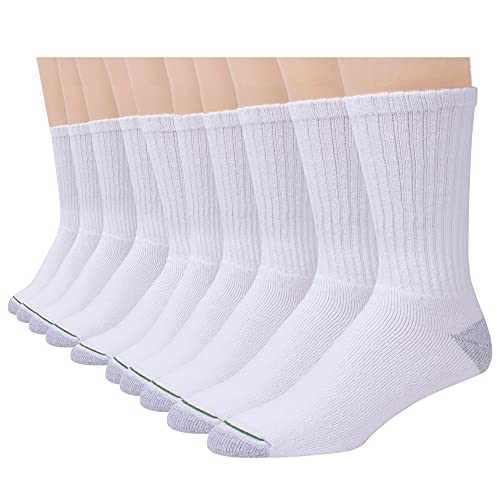 Burlington mens Comfort Power Men's Crew By Burlington Casual Sock, White, Shoe Size 6-12 US