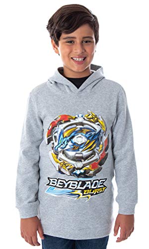 Beyblade Burst Boys' Ace Dragon Spinner Top Pullover Hooded Sweatshirt Hoodie (Large 10/12)