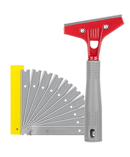 Bates- Razor Blade Scraper, 4' Scraper Tool with 10 Extra Scraper Blades, Paint Scraper Tool, Floor Scraper, Razor Scraper, Glass Scraper, Scraper for Cleaning, Window Scraper, Cleaning Scraper
