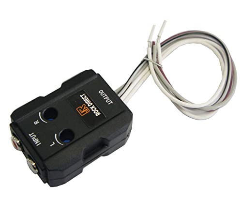 RD Line Output Converter Universal Car Bass Regulator Level Control, rock direct Car Stereo Audio Speak Delay Signal Hi-Low Converter for Auto Amp Subwoofer Amplifier CD Player High to Low Adapter