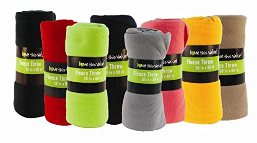 Micro World Cozy 50 X 60 Fleece Throw Blanket - Assorted Colors
