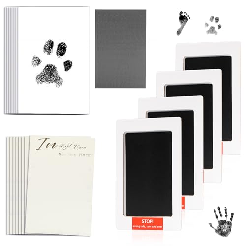 DeerZone Inkless Paw Print Kit,Dog Paw Print Kit,Dog Nose Print Kit,Clean Touch Ink Pads and Imprint Cards,Pet Paw Print Impression Kit for Dogs Cats Footprint Keepsake