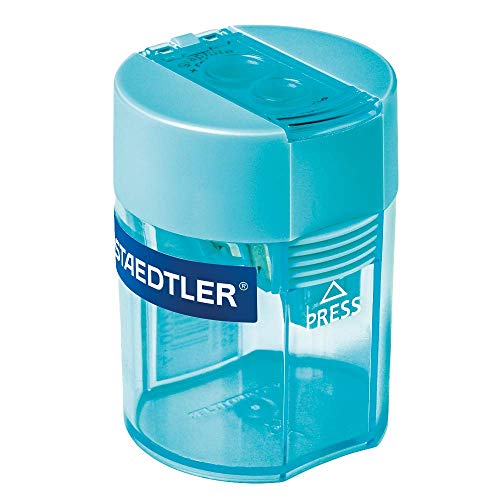 Staedtler Double Hole Tub Pencil Sharpener - Turquoise - 512 006-37