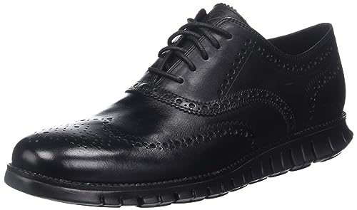Cole Haan Men's Zerogrand Wing OX Leather Oxford, Closed Hole/Black, 11.5 Medium US