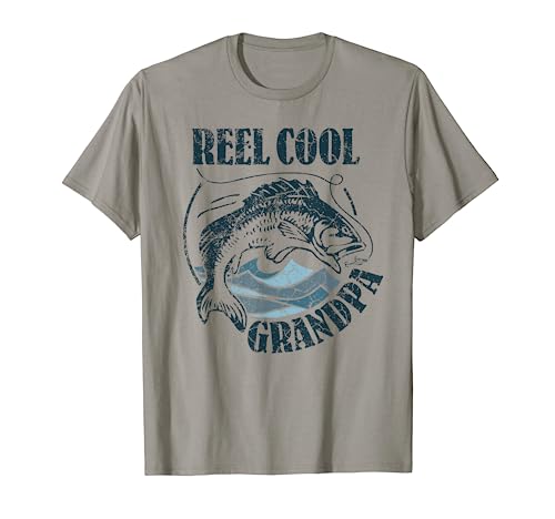 Reel Cool Grandpa Fishing Dad Gifts Father's Day Fisherman T-Shirt