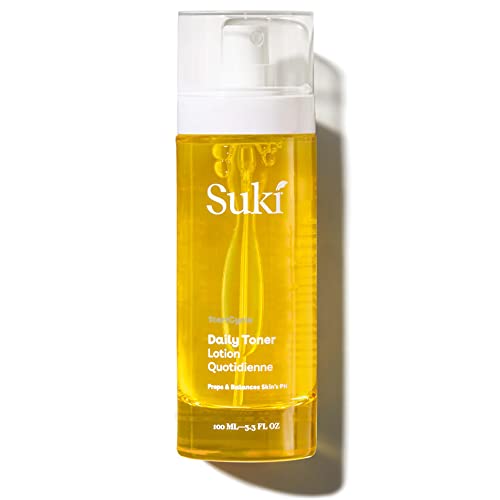 Suki Daily Toner for Face – PH Balancing Facial Toner & Pore Minimizer for Face, Hydrating Face Mist for Sensitive, Oily, Acne Prone Skincare +Aloe, Witch Hazel, AHA, Green Tea, Rose Water Toner 3.3oz