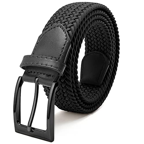 FAIRWIN Elastic Braided Stretch Mens Golf Casual Jeans Belts Woven 1 3/8' Nylon Work Belts for Men Pants Shorts