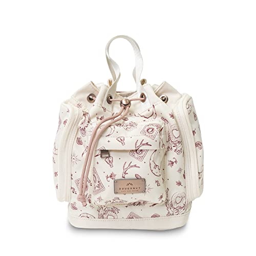 Doughnut Pyramid Tiny The Mystic Club Series 2L 2-in-1 Hanging Toiletry Travel Girls Lightweight Casual Daypacks Bag Backpack (Cream x Brick)