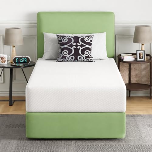6/8/10/12 inch Gel Memory Foam Mattress for Cool Sleep & Pressure Relief, Medium Firm Mattresses CertiPUR-US Certified/Bed-in-a-Box/Pressure Relieving (10 in, Twin)