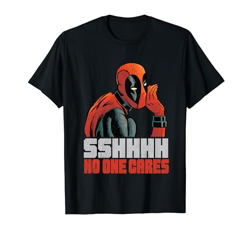 Marvel Deadpool SSHHHH No One Cares Whisper T-Shirt