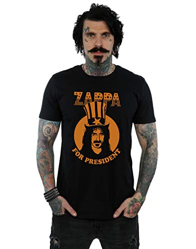 Absolute Cult Frank Zappa Men's for President T-Shirt Black X-Large