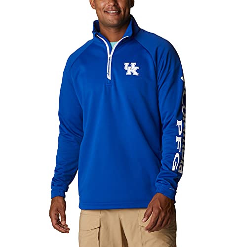 Columbia Men's Collegiate Terminal Tackle Fleece 1/4 Zip, UK - Azul, X-Large