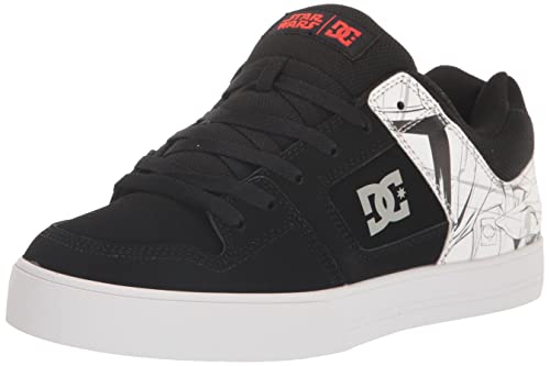 DC Men's X Star Wars Sneaker Collection Skate Shoe, Black/White/Grey (Pure), 11
