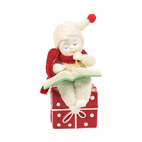 Department 56 Snowbabies Classics Christmas Memories Checking Santa's List Figurine, 4.72 Inch, Multicolor