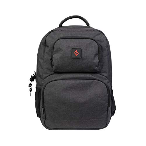 ZAZZY Smell Proof Backpack with Lock No Smell Bags Odor Proof Bag Storage Pouch Backpack for Travel Black