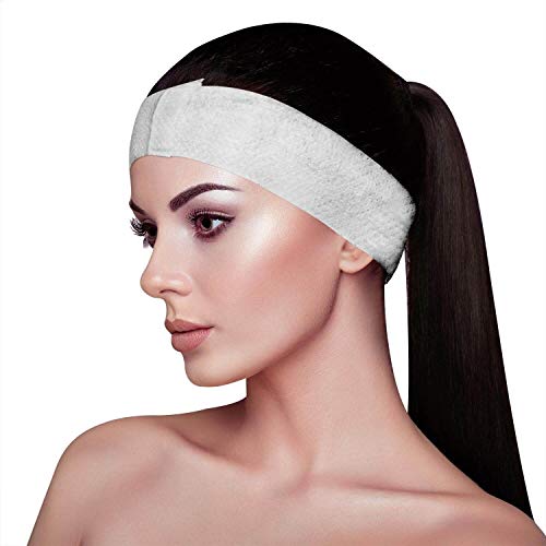 APPEARUS 100 Ct. Disposable Spa Facial Headbands with Convenient Closure