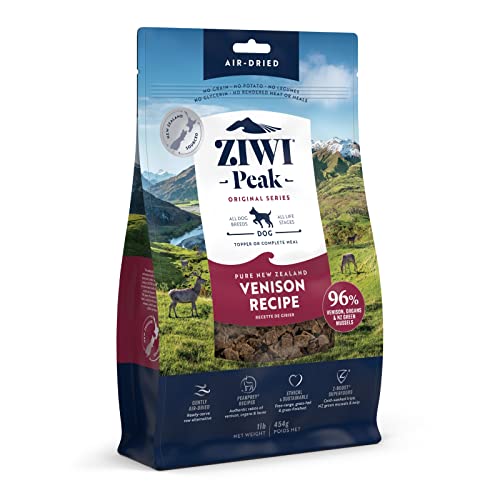 ZIWI Peak Air-Dried Dog Food – All Natural, High Protein, Grain Free & Limited Ingredient with Superfoods (Venison, 1.0 lb)