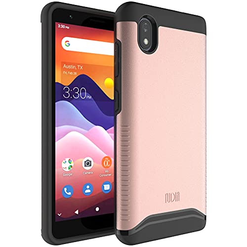 TUDIA DualShield Designed for ZTE Avid 579 Phone Case Z5156CC / Blade A3 Joy/Nubia Blade A5 Plus Phone Case, [Merge] Shockproof Military Grade Slim Dual Layer Protective Case - Rose Gold
