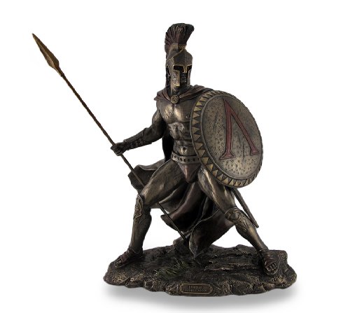Veronese Design Leonidas, Greek Warrior King, Bronzed Sculptural Statue