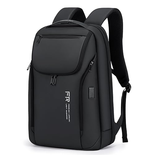 FENRUIEN Laptop Backpack for Men, 15.6 Inch Computer Anti-theft Waterproof Backpack with USB Charging Port and YKK Double Zippers, Business Mens Backpacks for Work Office Travel