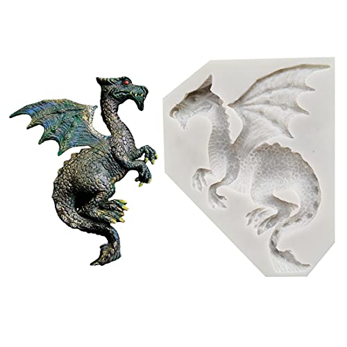 Sekacola Flying Dragon Silicone Fondant Cake Mold, 3D Flying Dragon Chocolate Mold Kitchen Baking Mold Wedding Cake Decorating Moulds Gummy Sugarcraft Mold Chocolate Candy Cupcake Mold