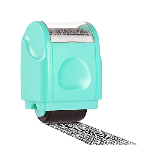 WAFJAMF Guard Your ID Identity Protection Security Prevention Stamp ID Theft Roller Stamp(Light Green)