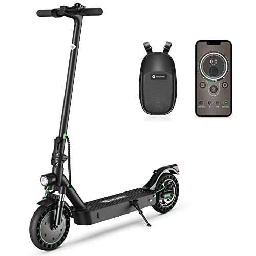 isinwheel S9 Max Electric Scooter 22 Miles Long Range and 18.6 MPH Portable Folding Commuting Scooter for Adults, Dual Suspension & Brakes, App and Scooter Bag