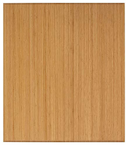 Anji Mountain Plush Eco-Friendly Rectangular Moso Bamboo Roll-Up Chairmat with Kiln Dried Coating and Without Lip, 48 x 42 Inches, Natural