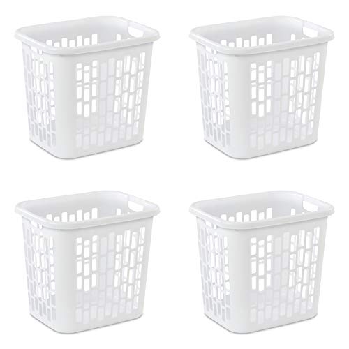 Sterilite 12318004 Laundry Hamper, White (4 pk.)