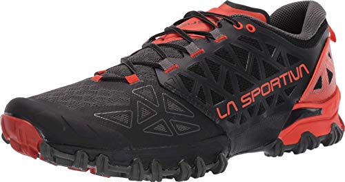 La Sportiva Bushido II Running Shoe - Men Carbon/Tangerine 39.5