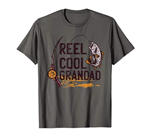 Reel Cool Grandad Fly Fishing Funny Fisherman Fishing T-Shirt