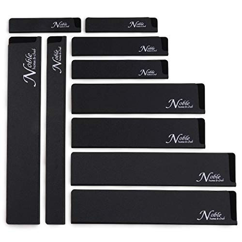 10-Piece Universal Knife Guards are Felt Lined, More Durable, BPA-Free, Gentle on Blades, and Long Lasting. Noble Home & Chef Knife Covers Are Non-Toxic and Abrasion Resistant. (Knives Not Included)