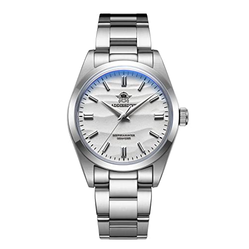 ADDIESDIVE Quartz Watch for Men 36MM Analog VH31 Mech-Quartz Movement K1 Mineral Conves Crystal Waterproof 100M AD2030