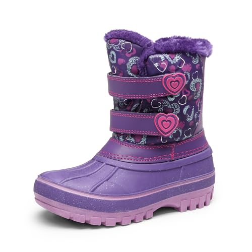 DREAM PAIRS Kids Girls Boys Snow Winter Boots Waterproof Slip Resistant DUCKO Size 7 Toddler PURPLE