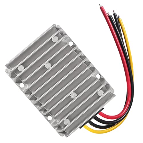 Diann DC 8V-40V to 13.8V 25A Automatic Buck Boost Converter Step Down/Up Regulator Voltage Reducer Converter Waterproof Regulated DC Power Supply for Golf Cart Club Car LED Light