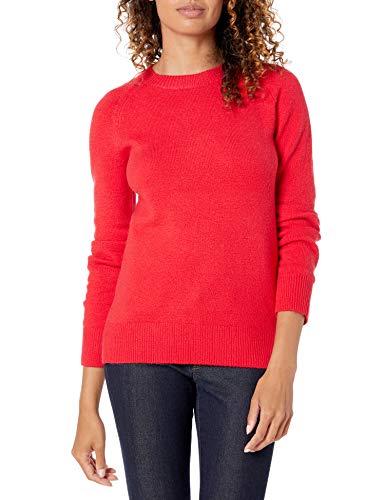 Amazon Essentials Women's Classic-Fit Soft Touch Long-Sleeve Crewneck Sweater, Red, X-Large
