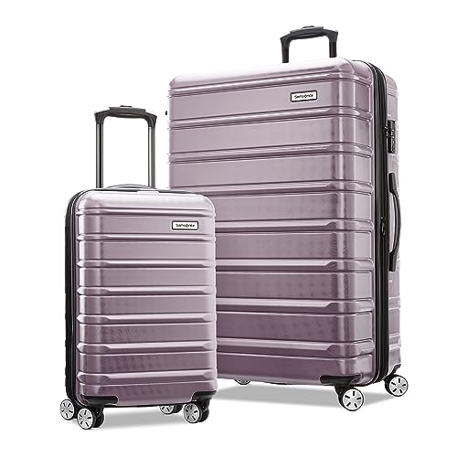 Samsonite Omni 2 Hardside Expandable Luggage with Spinner Wheels (Carry-on/Large), ICY Lilac, 2-Piece Set (20/28)