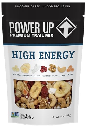 Power Up Premium Trail Mix - High Energy Trail Mix 14oz, Gluten Free, Vegan, Non-GMO