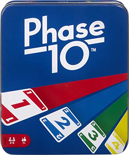 Mattel Games Phase 10 Card Game with 108 Cards, Makes a Great Toy for Kids, Family or Adult Game Night, Ages 7 Years and Older (Amazon Exclusive)